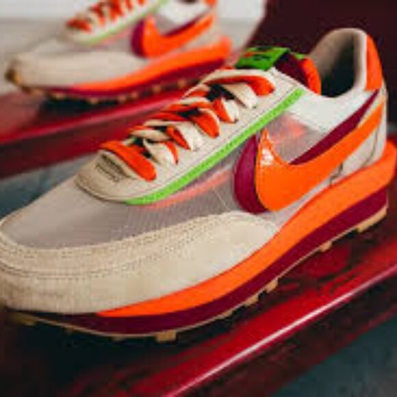 Nike x Sacai x CLOT LDWaffle 'Net Orange Blaze size 9 - Picture 1 of 2